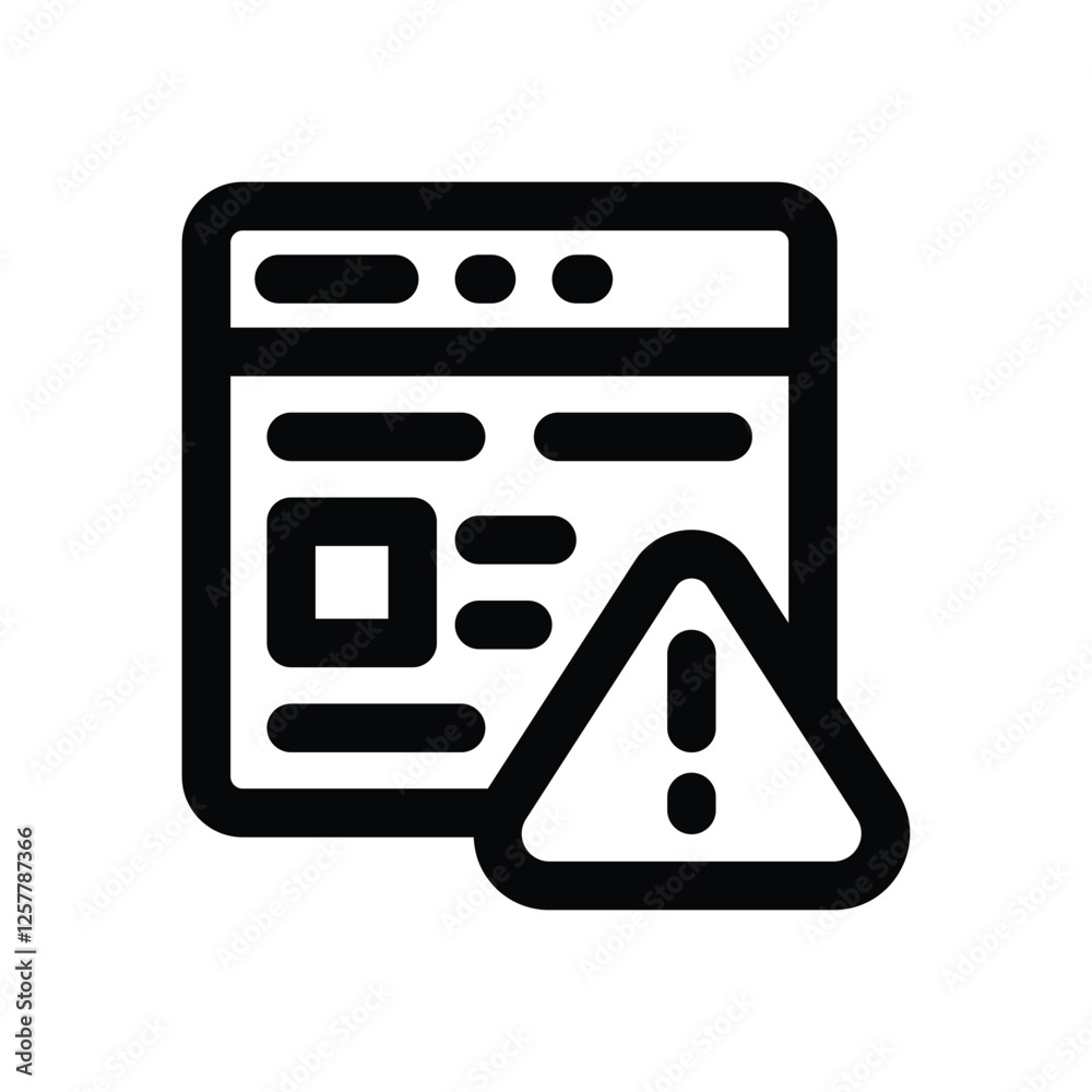 warning line icon. vector icon for your website, mobile, presentation, and logo design. warning line icon. vector icon for your website, mobile, presentation, and logo design.