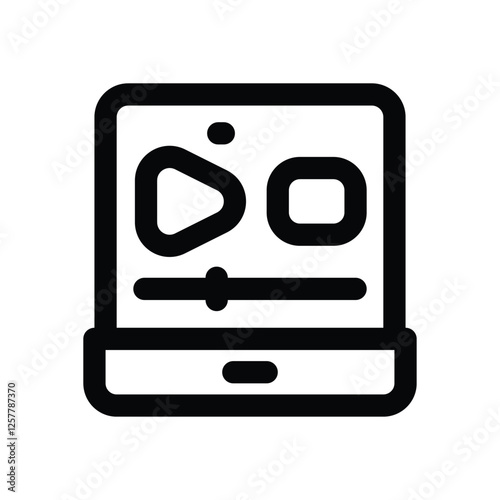 online video line icon. vector icon for your website, mobile, presentation, and logo design.