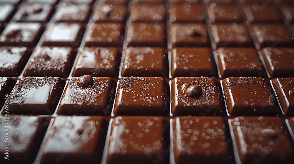 Close-up of dark chocolate bar with coffee beans and sea salt Close-up of dark chocolate bar with coffee beans and sea salt