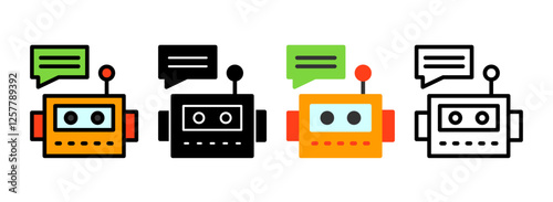 Set of Chatbot Icon