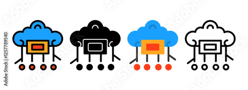 Set of Cloud Computing Icon