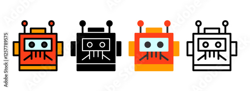 Set of Cyborg Icon