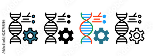 Set of Genetic Engineering Icon