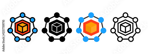 Set of Blockchain Icon