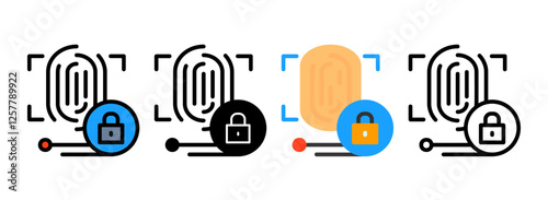Set of Biometric Authentication Icon