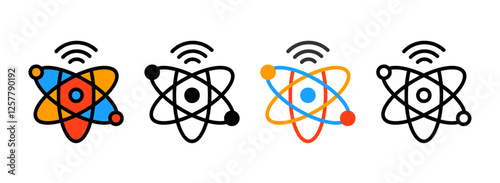Set of Quantum Internet Icon