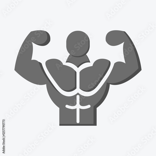 Illustration of a muscular body due to activity