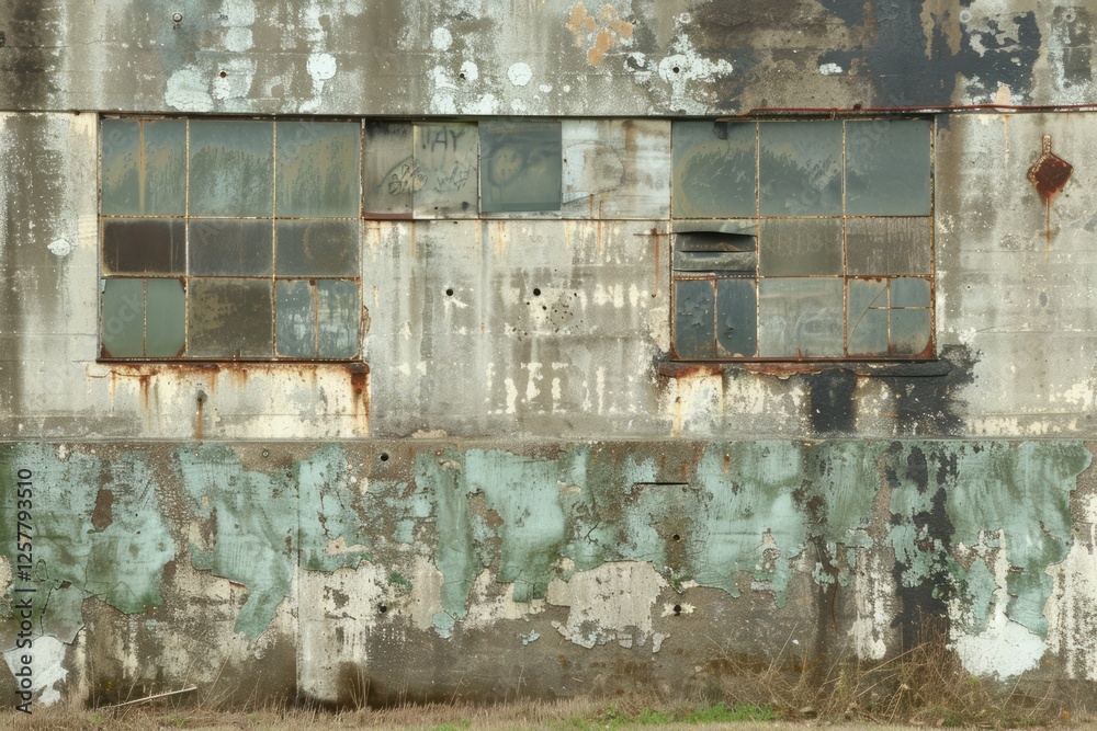 Photo of White rotten wall of old abandoned industrial building. Detailed photo textured background Photo of White rotten wall of old abandoned industrial building. Detailed photo textured background