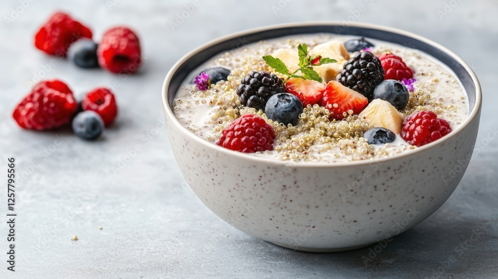 Gluten ingredients and digestive, A cozy bowl of oatmeal topped with fresh berries and a sprinkle of seeds, perfect for a nutritious breakfast. Gluten ingredients and digestive, A cozy bowl of oatmeal topped with fresh berries and a sprinkle of seeds, perfect for a nutritious breakfast.