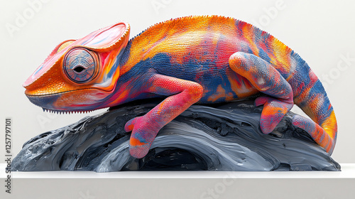 a colorful colored lizard