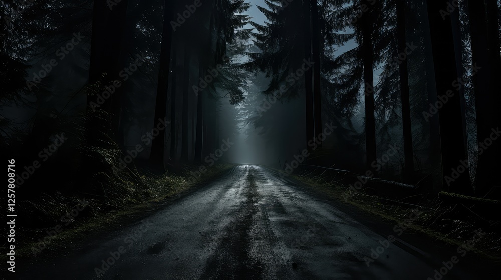 Fototapeta premium shadows dark road