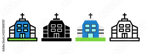 Set of Church Icon