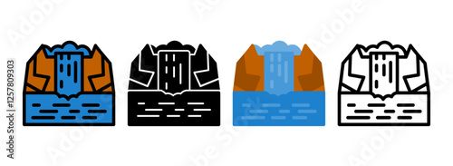 Set of Waterfall Icon