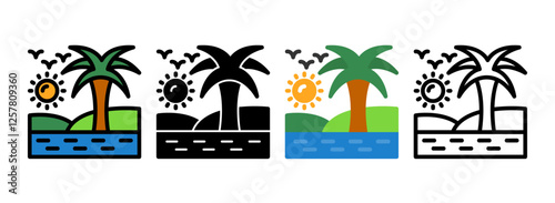 Set of Oasis Icon