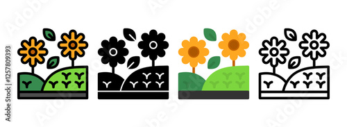 Set of Meadow Icon