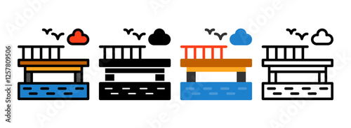Set of Wharf Icon