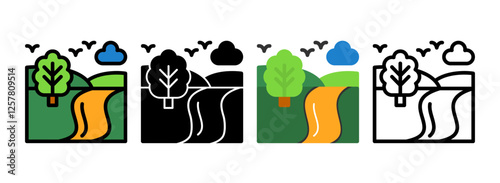 Set of Trail Icon