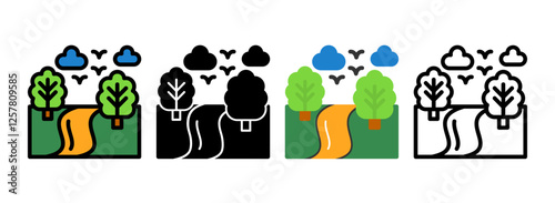 Set of Path Icon