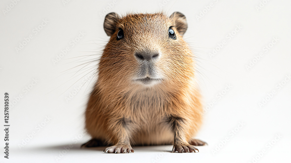 Obraz premium a small roderoa sitting on a white surface