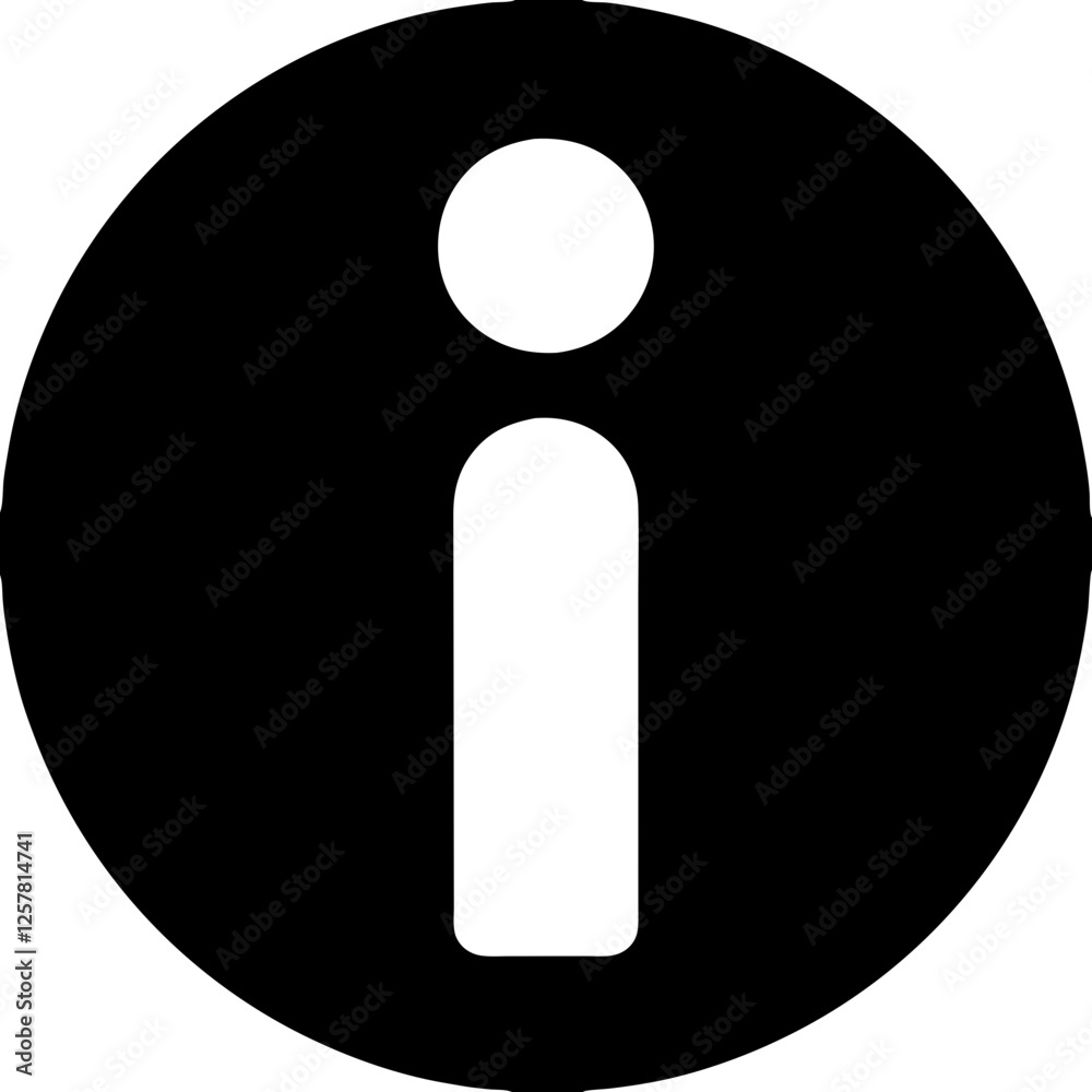 information symbol on black background icon isolated on white vector illustration information symbol on black background icon isolated on white vector illustration