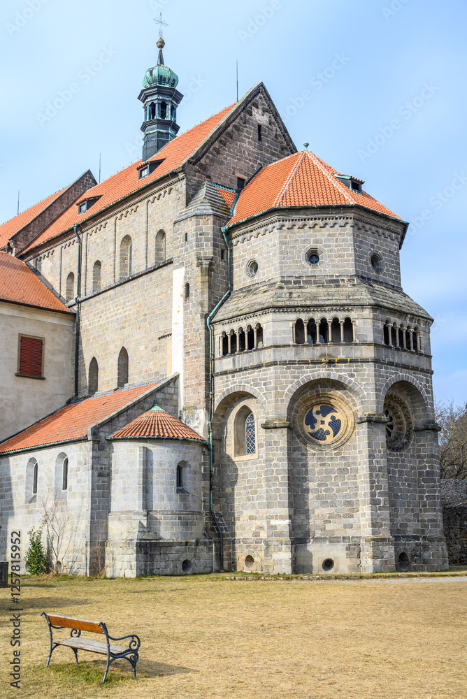 Fototapeta premium St. Procopius Basilica, UNESCO World Heritage Site in Trebic, Czech Republic