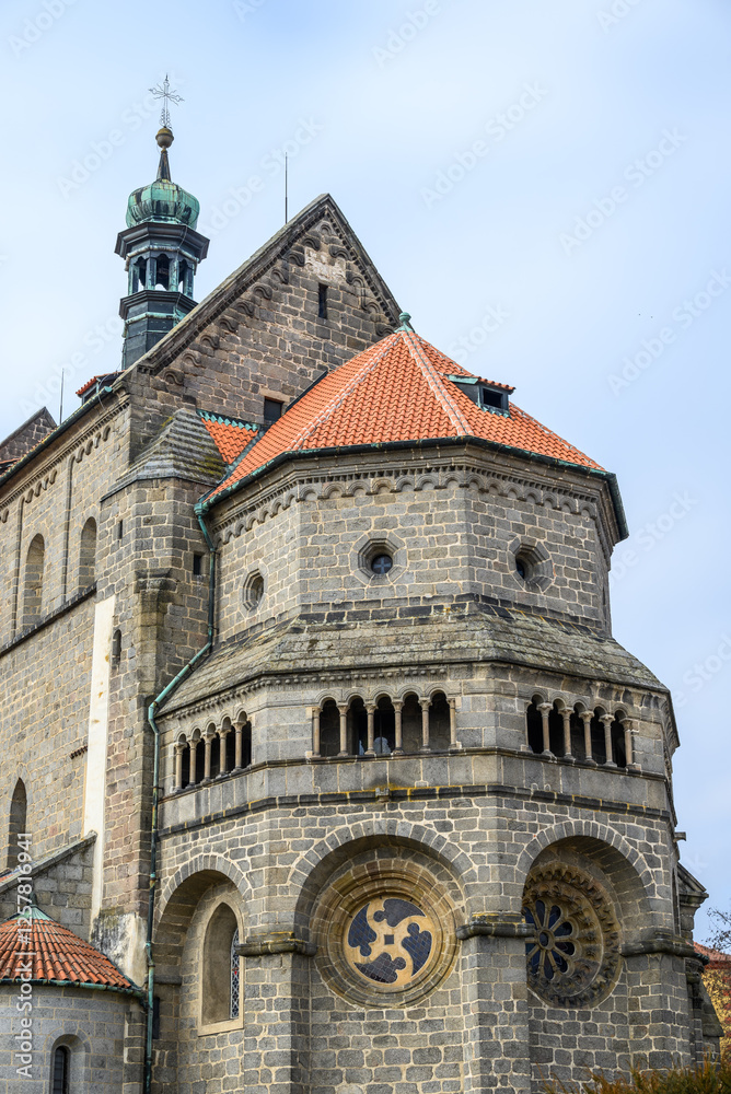 Fototapeta premium St. Procopius Basilica, UNESCO World Heritage Site in Trebic, Czech Republic