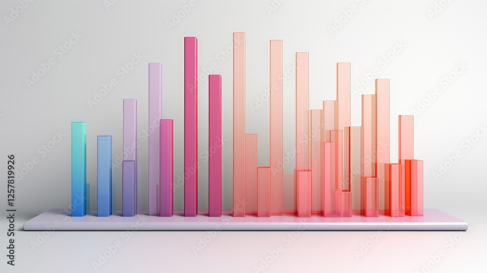 Fototapeta premium visual data bar chart
