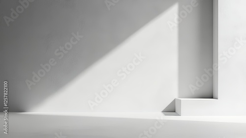 Wallpaper Mural Minimalist interior with white walls and light. Torontodigital.ca