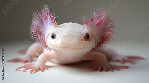 a white and pink axy lizard with pink spikes