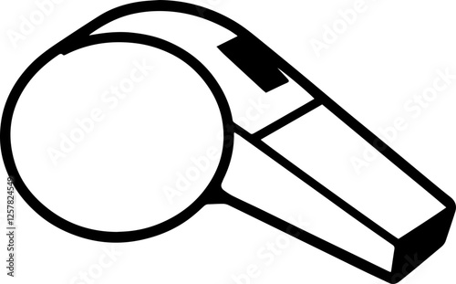 Outline Illustration of a Whistle for Sports or Safety