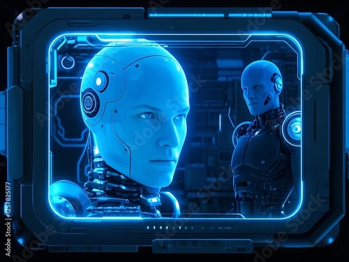 artificial robot with AI Technology 