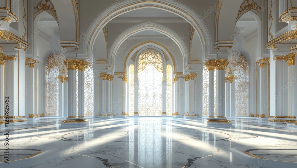 Fototapeta premium Grand Palace Interior: Opulence and Light