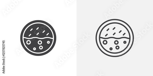 Kare raisu icons vectors illustrations in black fill and liner versions