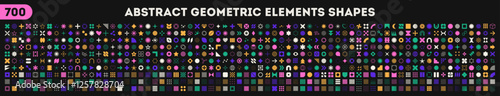 Set of geometric shapes. Memphis design, retro elements for web, vintage, advertisement, commercial banner, poster, leaflet, billboard, sale. Collection trendy halftone vector geometric shapes.