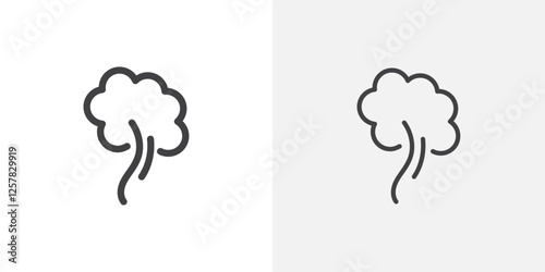 Smoke icons vectors illustrations in black fill and liner versions
