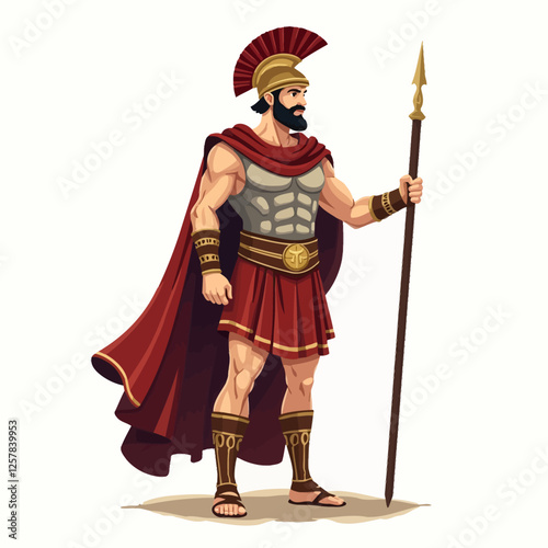 Ancient Roman character, gladiator soldier, an aristocrat in the hierarchy of Caesar Emperor and Ancient Greek character. There are also details of a character influenced by Roman and Greek culture.