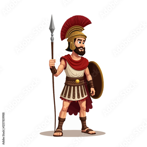 Ancient Roman character, gladiator soldier, an aristocrat in the hierarchy of Caesar Emperor and Ancient Greek character. There are also details of a character influenced by Roman and Greek culture.