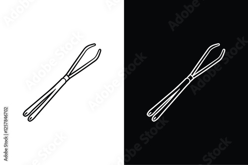 Tongs Vector icon vector on White Background ,Vector Art Illustration on white background.