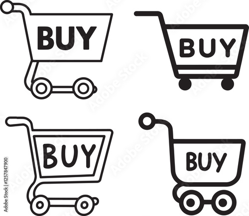 Buy button with shopping cart. Buy Now. Modern icon for the website and online store. Checkout for a purchase order. Elements of ui and web design for