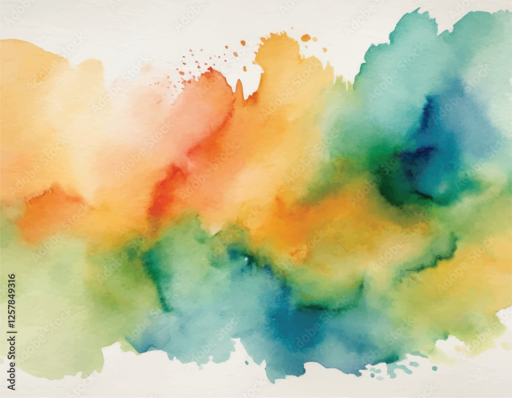 Obraz premium Watercolor hand painting colorfull abstract background