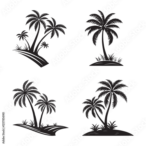  Palm Tree Silhouette art.