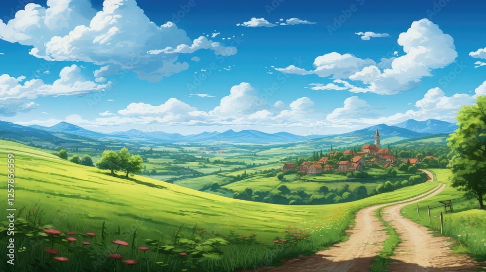 Fototapeta premium picturesque road city