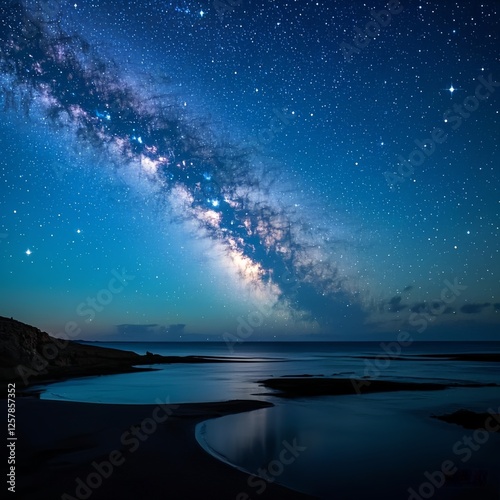 sky with stars at night