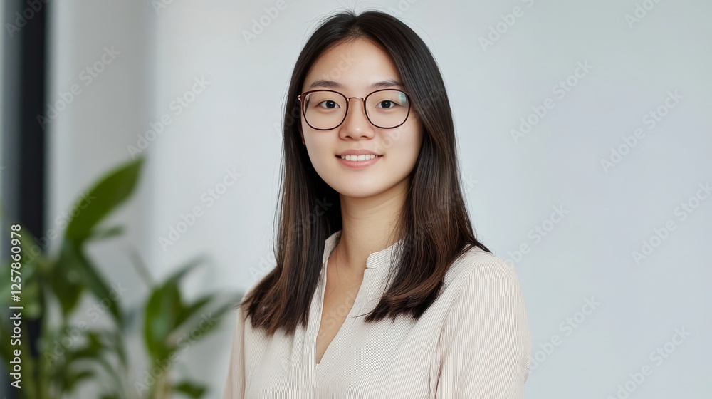 Smiling Professional Woman in Business Setting Smiling Professional Woman in Business Setting