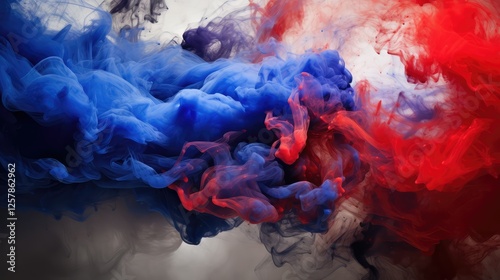 grenade red white and blue smoke