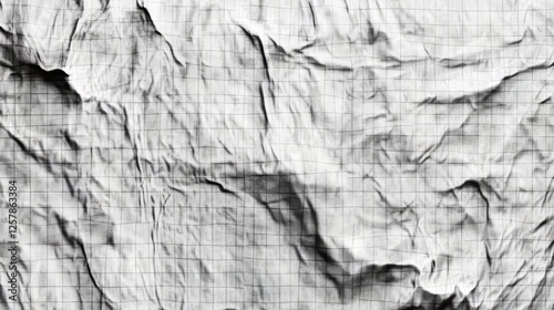 Wallpaper Mural Crumpled grid paper creating abstract texture Torontodigital.ca