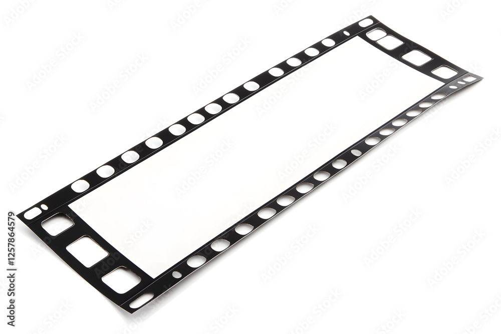 Blank Photographic Film Strip Isolated on White Background Blank Photographic Film Strip Isolated on White Background