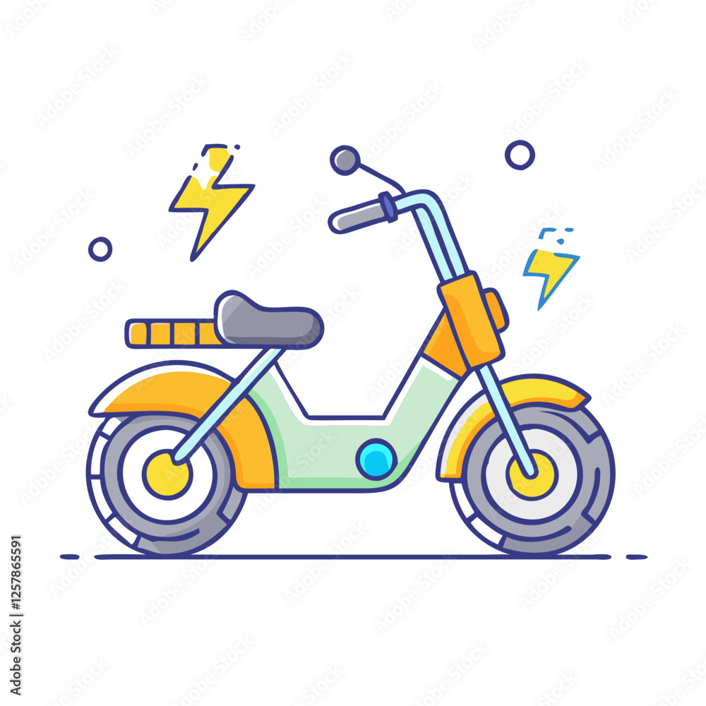 Fototapeta premium electric bike icon, electric bike vector illustration-simple illustration of electric bike, perfect for electric bike logos and icons