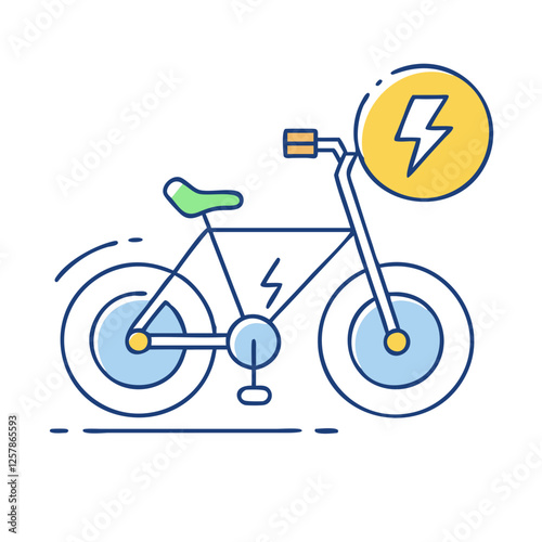 electric bike icon, electric bike vector illustration-simple illustration of electric bike, perfect for electric bike logos and icons
