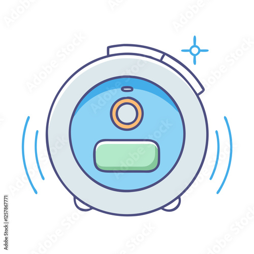 robot vacuum cleaner icon, robot vacuum cleaner vector illustration-simple illustration of robot vacuum cleaner, perfect for robot vacuum cleaner logos and icons